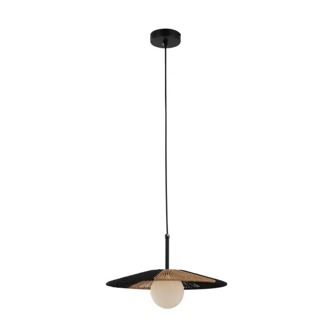 Dwukolorowa lampa wisząca na sznurku papierowym G9