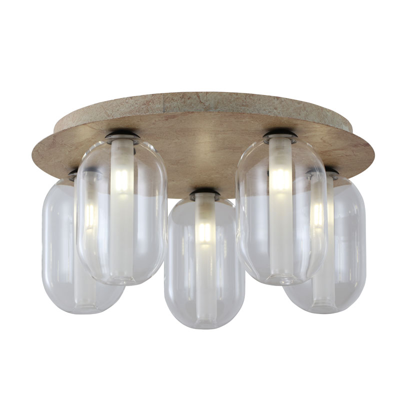 Lampa sufitowa z imitacją kamienia