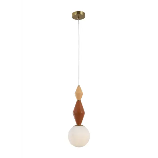 Nowoczesna lampa wisząca E14 z ceramiki i szkła