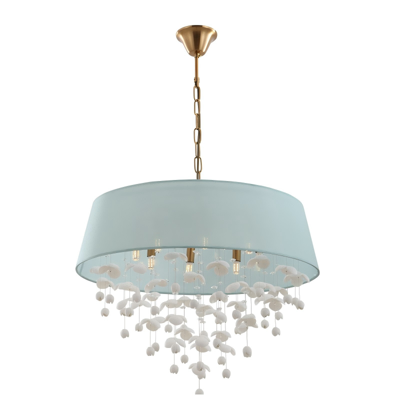 Nowoczesny żyrandol porcelanowy z 8 światłami do salonu