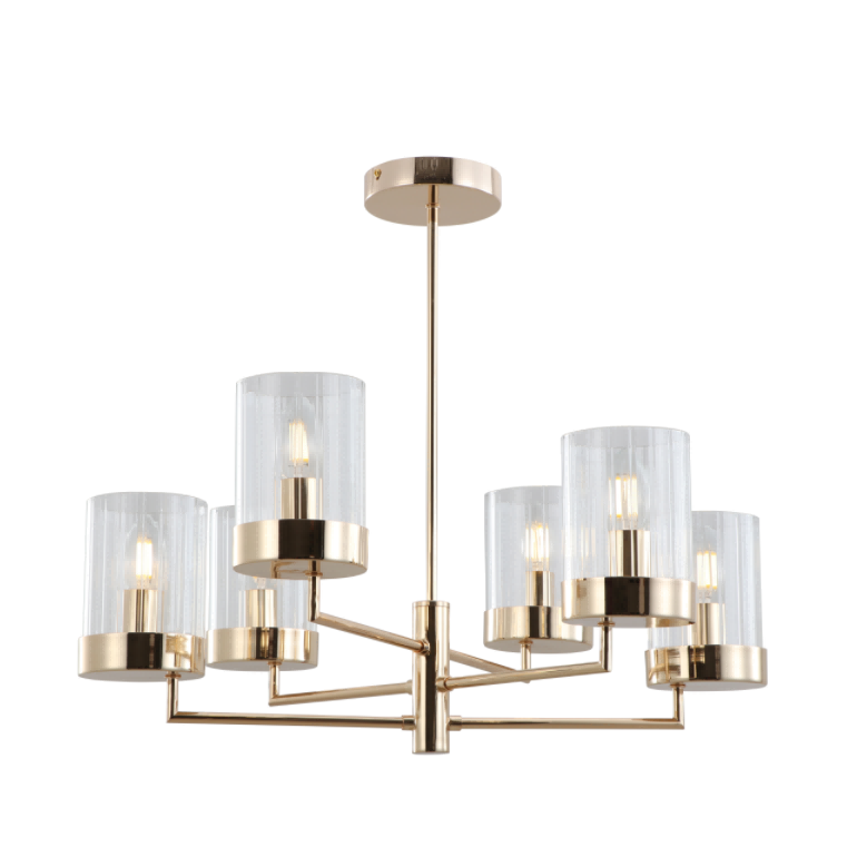 Stripe Glass Gold Nowoczesne światła wisiorek