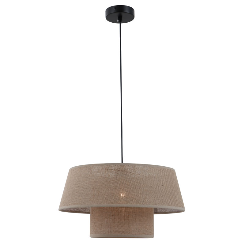 Dwupoziomowa kuchenna lampa wisząca z konopi